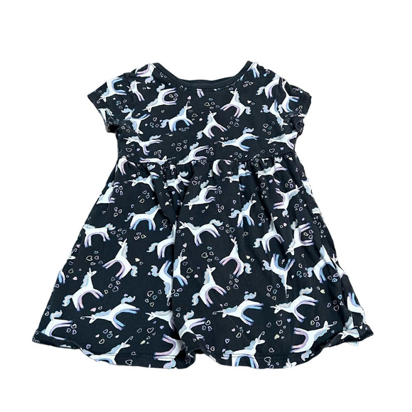🍭6/$30 Old Navy Short Sleeve Unicorn Dress 2T - Picture 1 of 3
